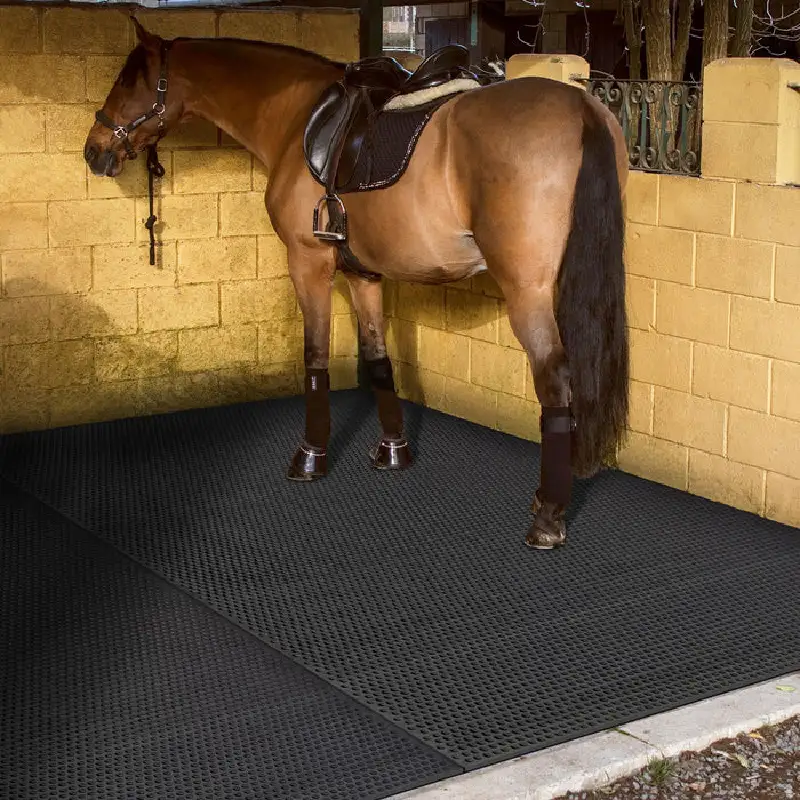 Horse stable rubber flooring mats